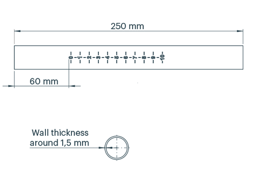 Kajaksport Verbindungsrohr für teilbare Paddel, 250 mm